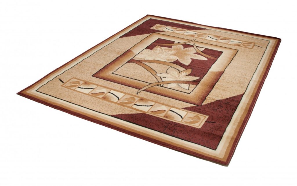 Alfombra Atlas Beige Marrón Geométrico Floral