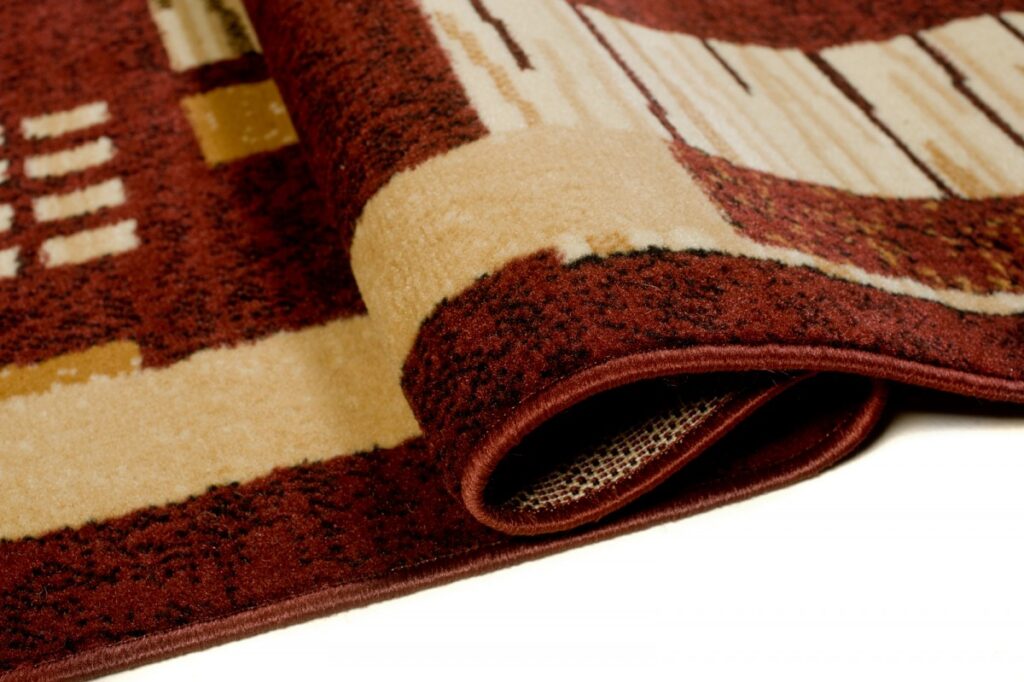 Alfombra Atlas Marrón Beige Geométrico Hojas