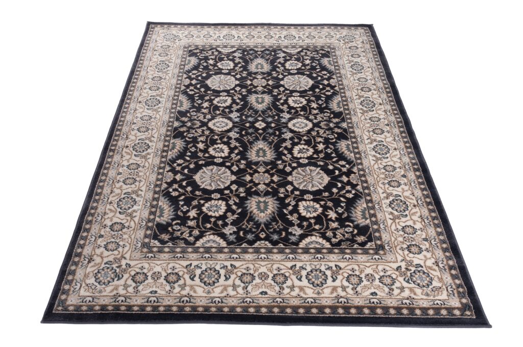 Alfombra Colorado Tradicional Negro Beige