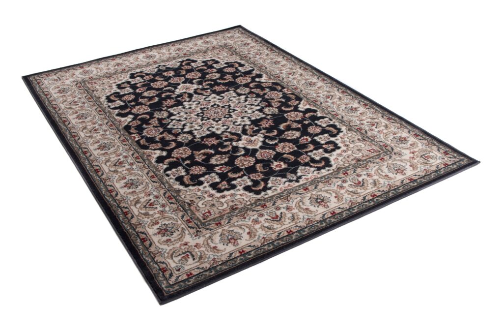 Alfombra Colorado Negro Crema Rojo Tradicional