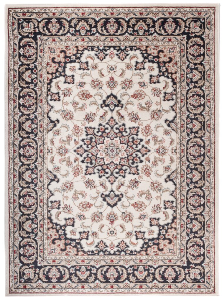 Alfombra Colorado Crema Negro Rojo Tradicional