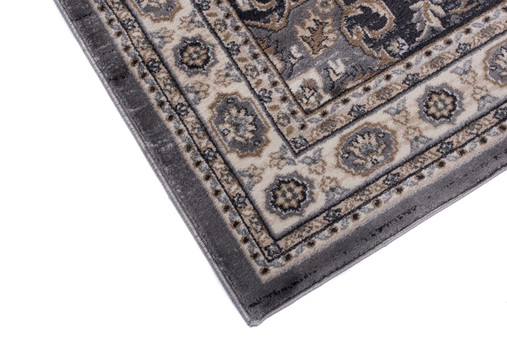 Alfombra Colorado Tradicional Gris Crema Ornamental