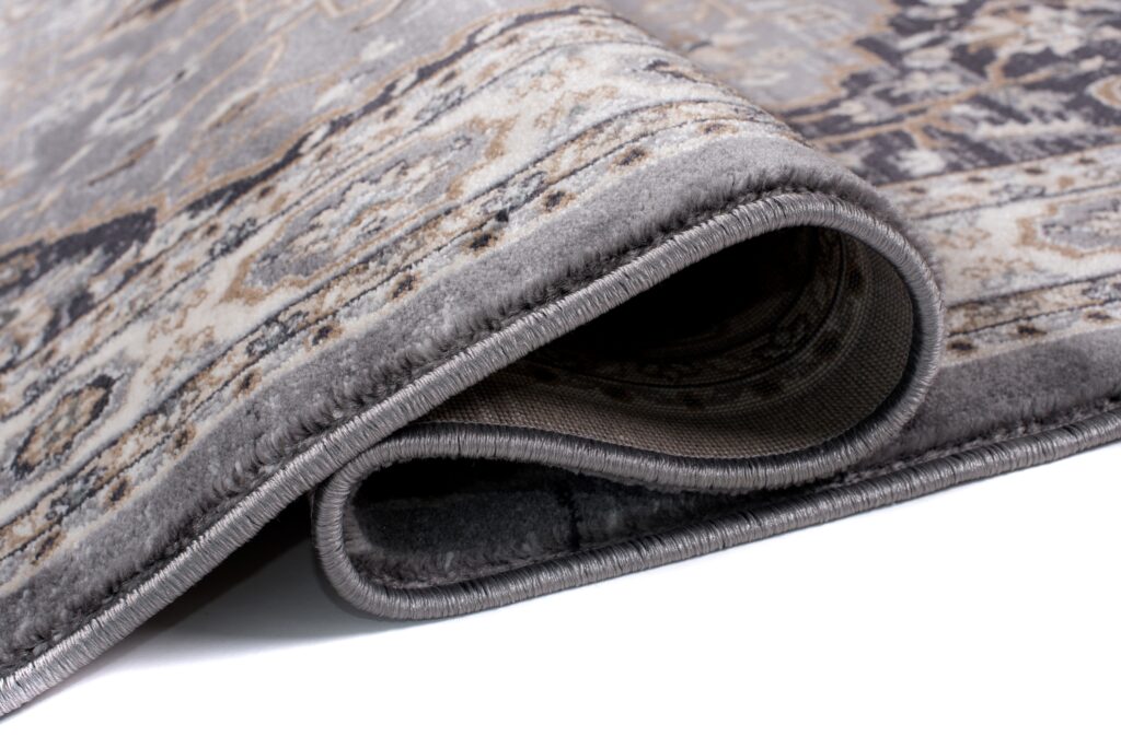 Alfombra Colorado Tradicional Gris Crema Ornamental