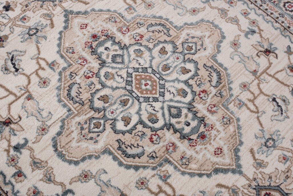 Alfombra Colorado Tradicional Crema Beige Ornamental