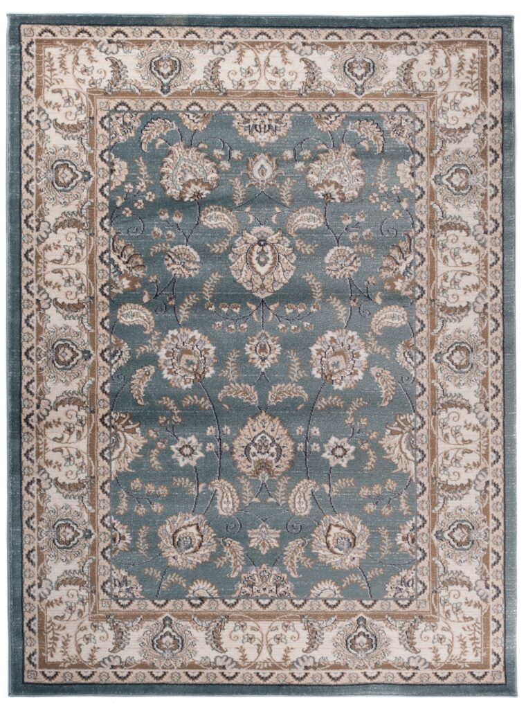 Alfombra Colorado Clásico Azul Beige Ornamental
