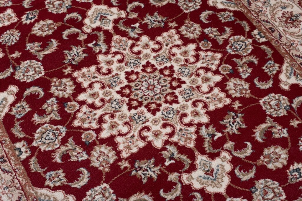 Alfombra Colorado Rojo Crema Tradicional