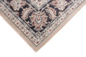 Alfombra Colorado Tradicional Beige Gris Rojo