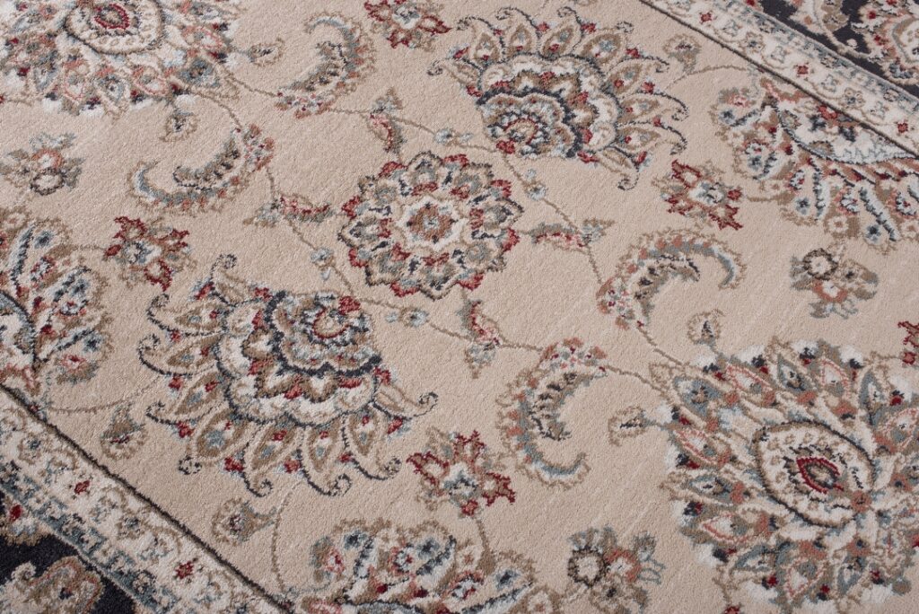 Alfombra Colorado Tradicional Beige Gris Rojo