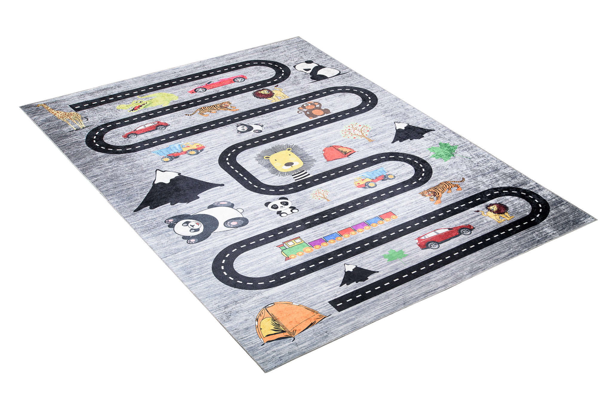 Alfombra Infantil Emma Gris Carretera Antideslizante