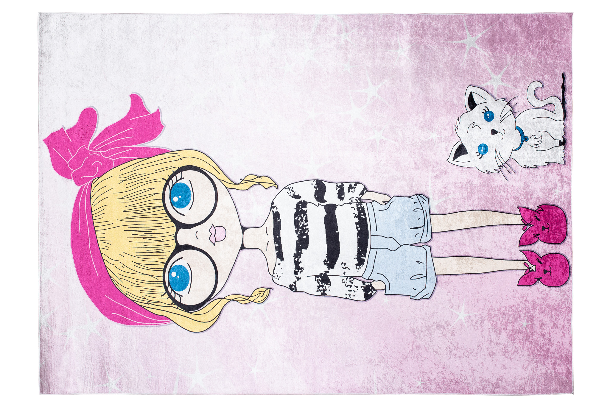 Alfombra Infantil Emma Rosa Niña Gato