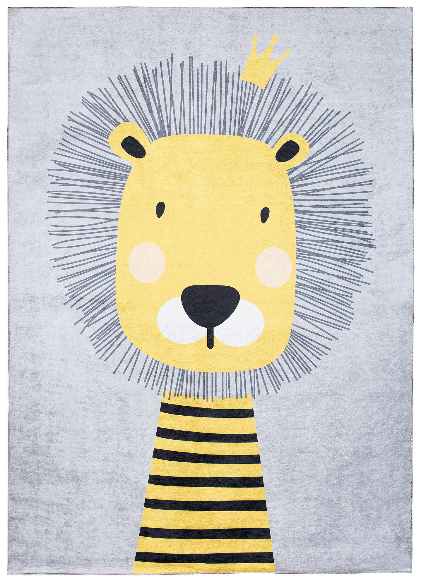Alfombra Infantil Emma Gris Amarillo León Antideslizante