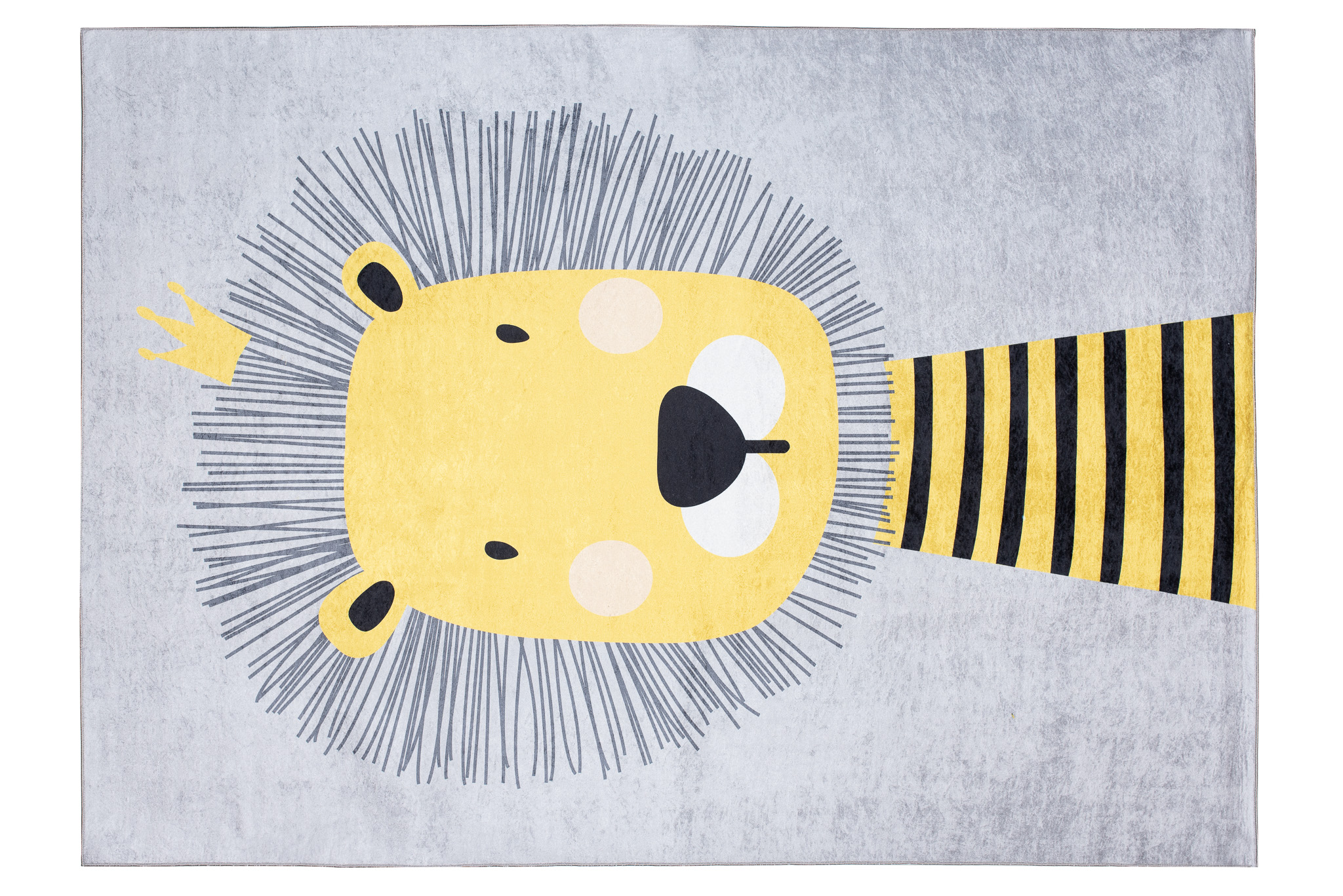 Alfombra Infantil Emma Gris Amarillo León Antideslizante