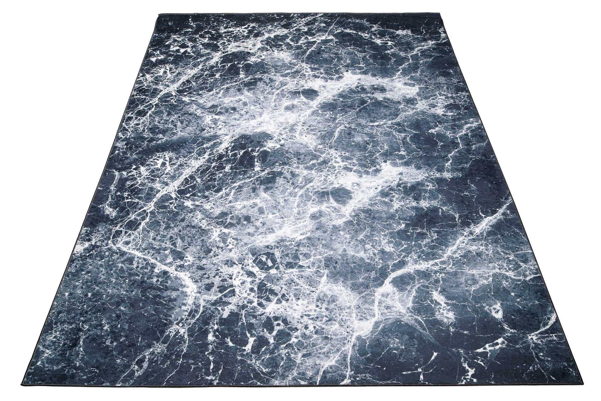 Alfombra Toscana Gris Azul Marino Mármol Claro