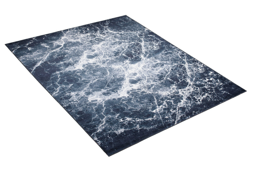 Alfombra Toscana Gris Azul Marino Mármol Claro