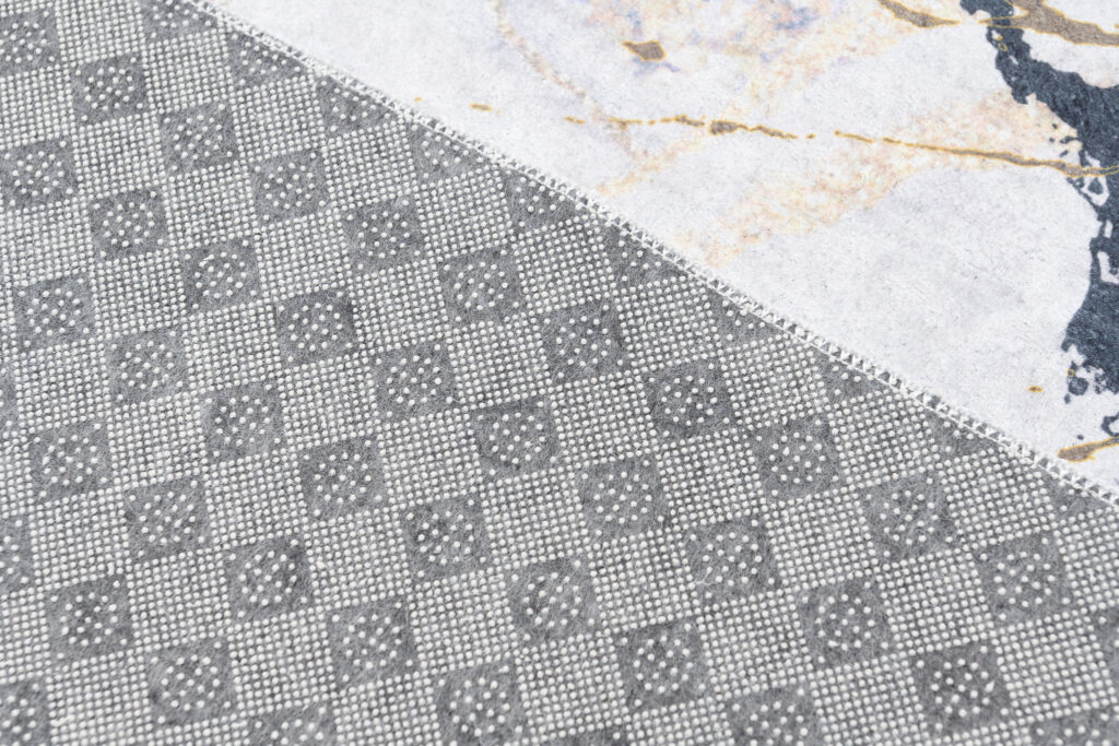 Alfombra Toscana Crema Dorado Negro Mármol