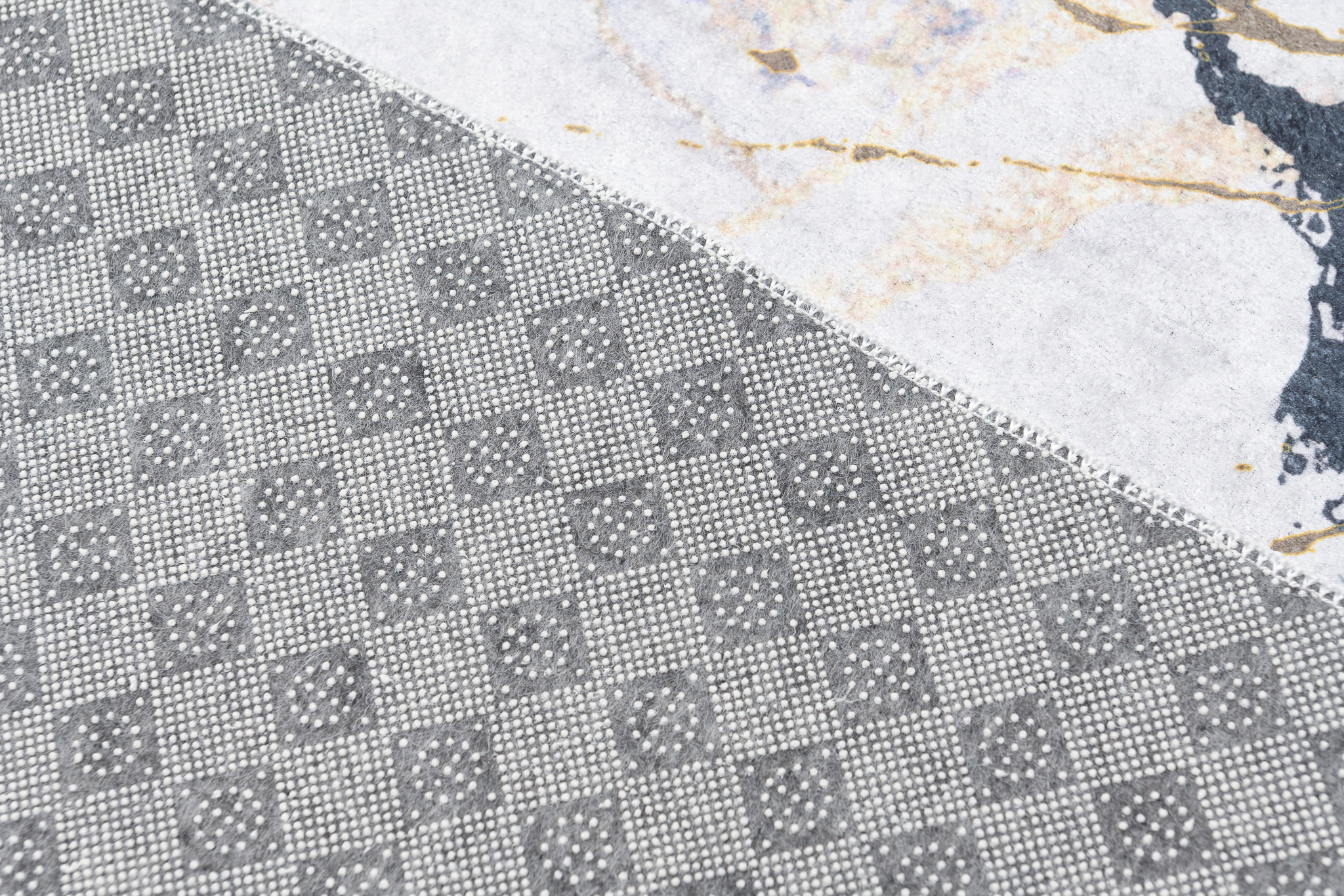 Alfombra Toscana Crema Dorado Negro Mármol