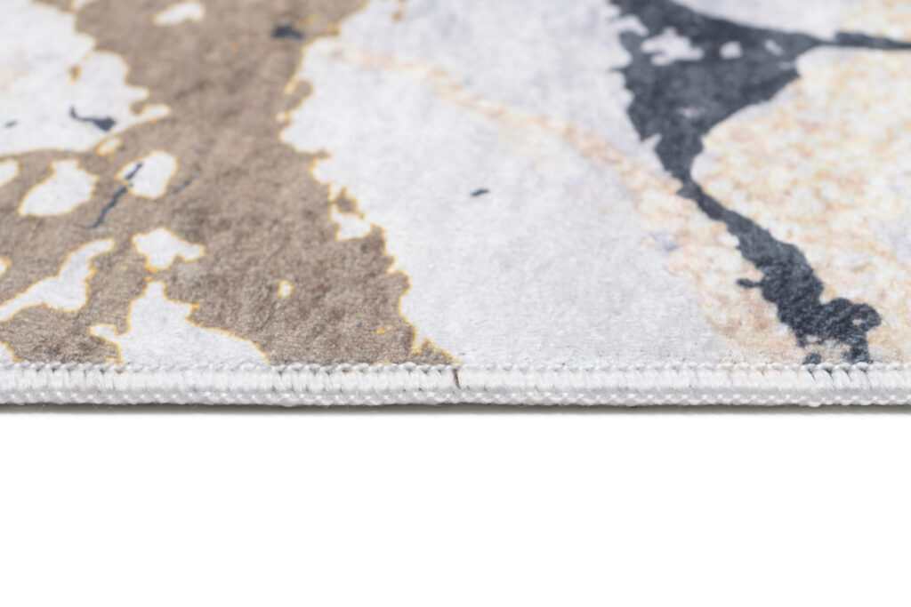 Alfombra Toscana Crema Dorado Negro Mármol