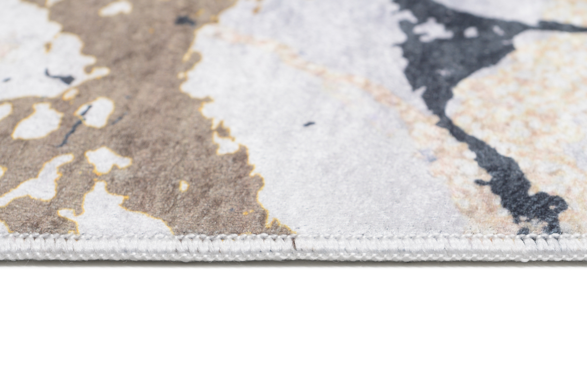 Alfombra Toscana Crema Dorado Negro Mármol
