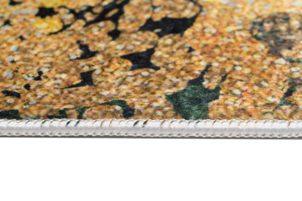 Alfombra Toscana con Flecos Verde Gris Dorado