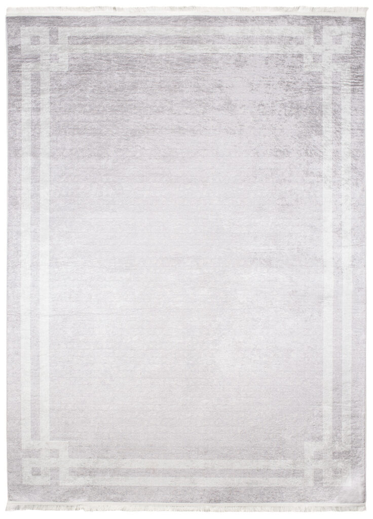 Alfombra Toscana con Flecos Gris Claro Marco