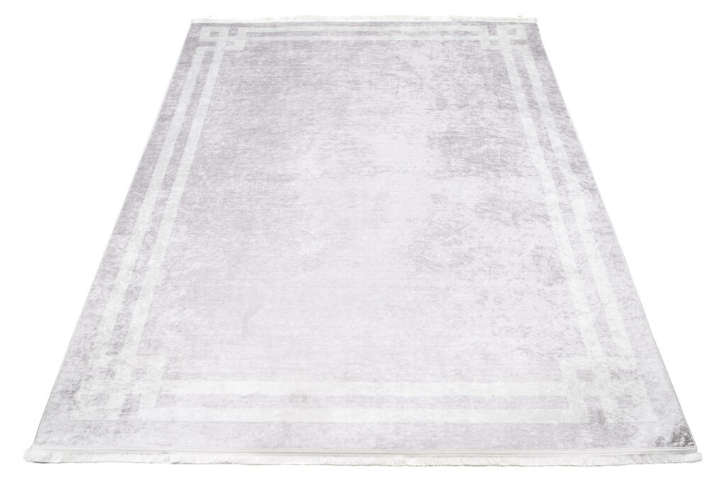 Alfombra Toscana con Flecos Gris Claro Marco