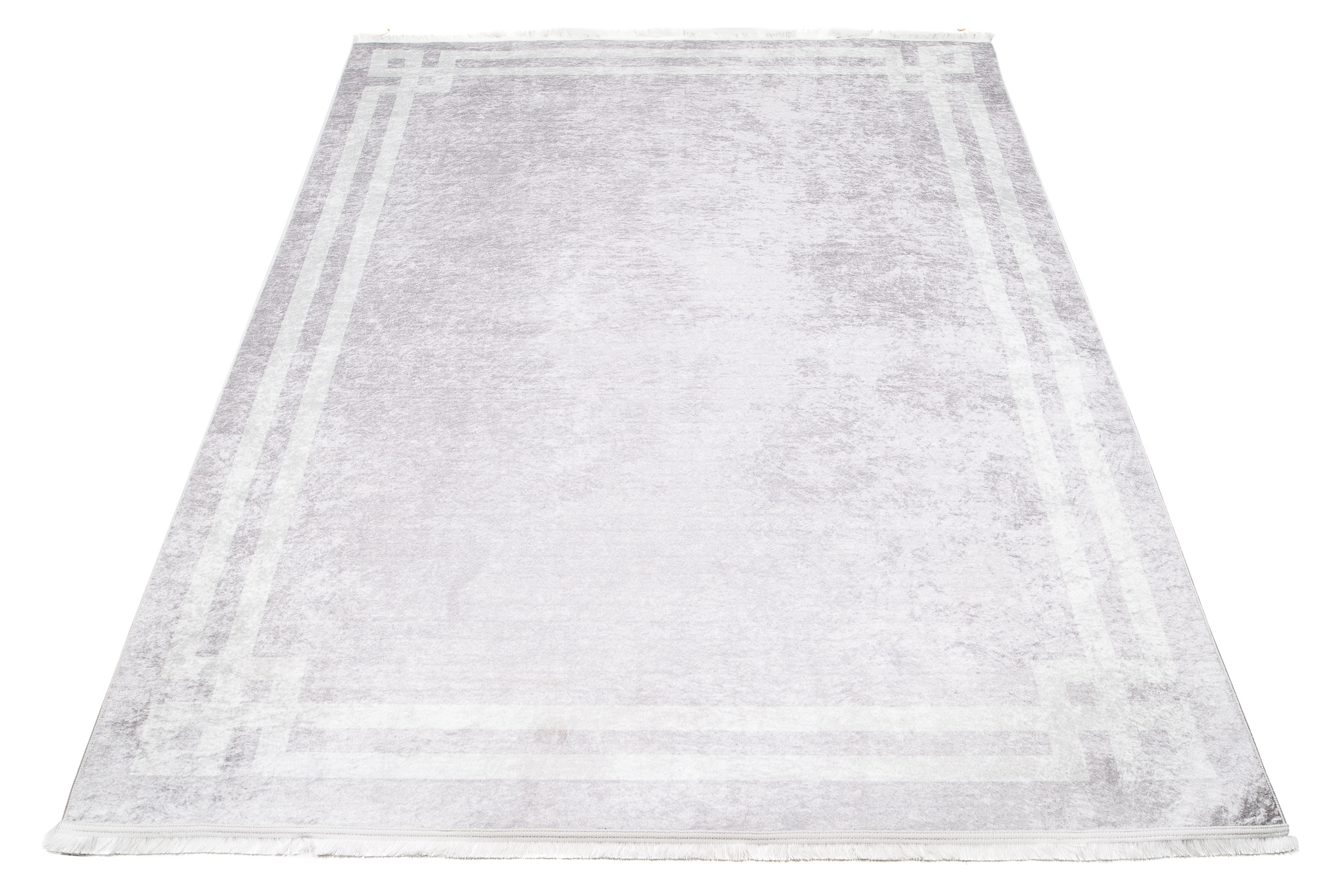 Alfombra Toscana con Flecos Gris Claro Marco
