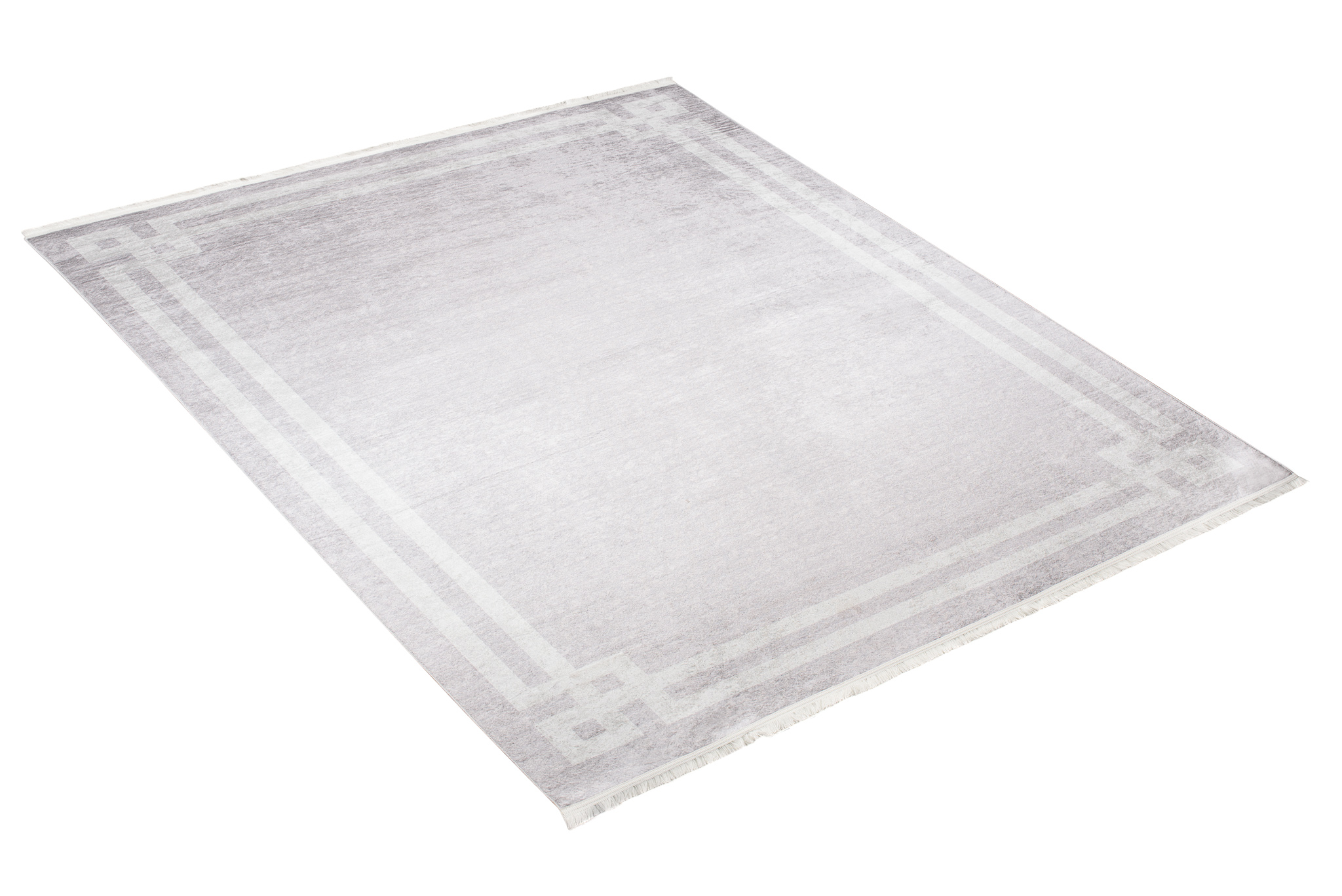 Alfombra Toscana con Flecos Gris Claro Marco