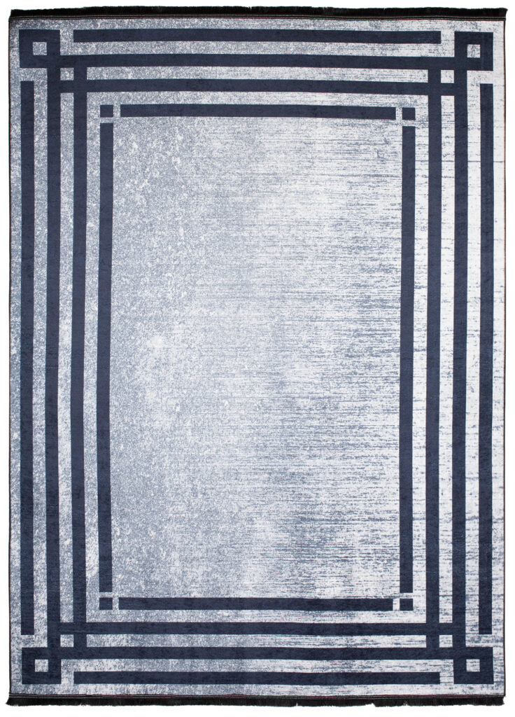 Alfombra Toscana con Flecos Gris Azul Marco