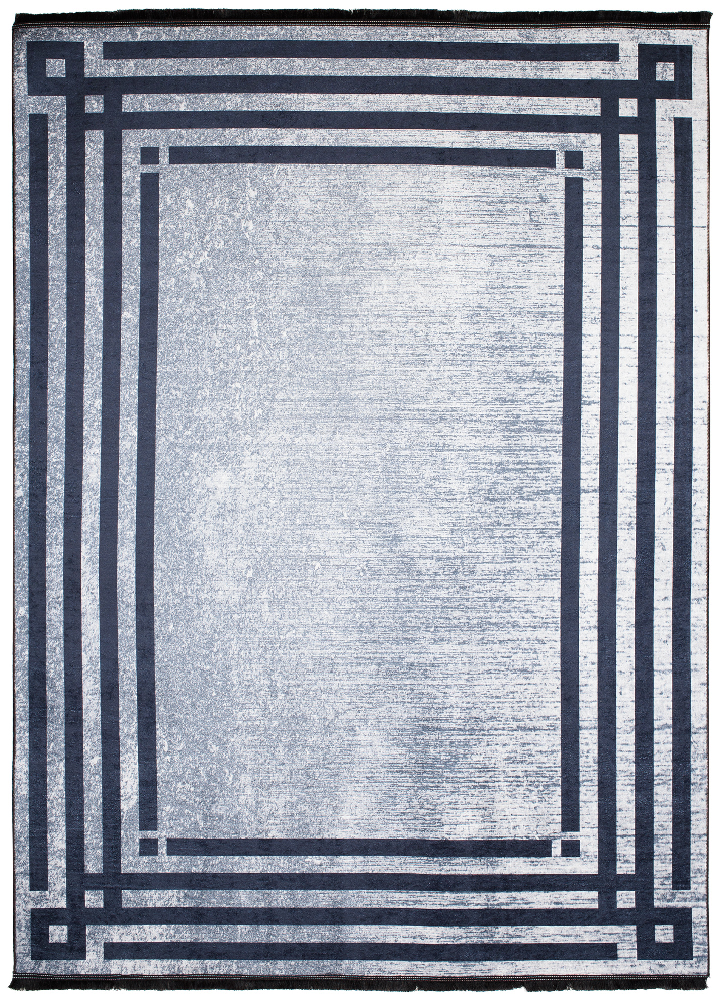 Alfombra Toscana con Flecos Gris Azul Marco