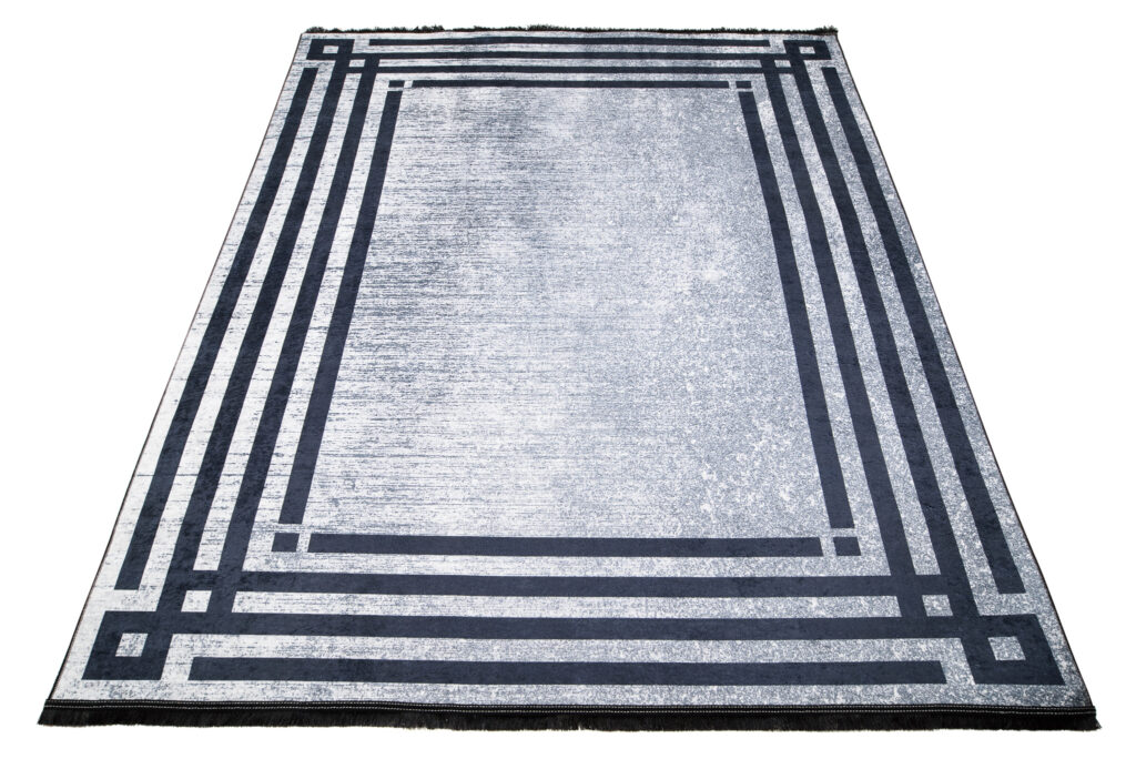 Alfombra Toscana con Flecos Gris Azul Marco