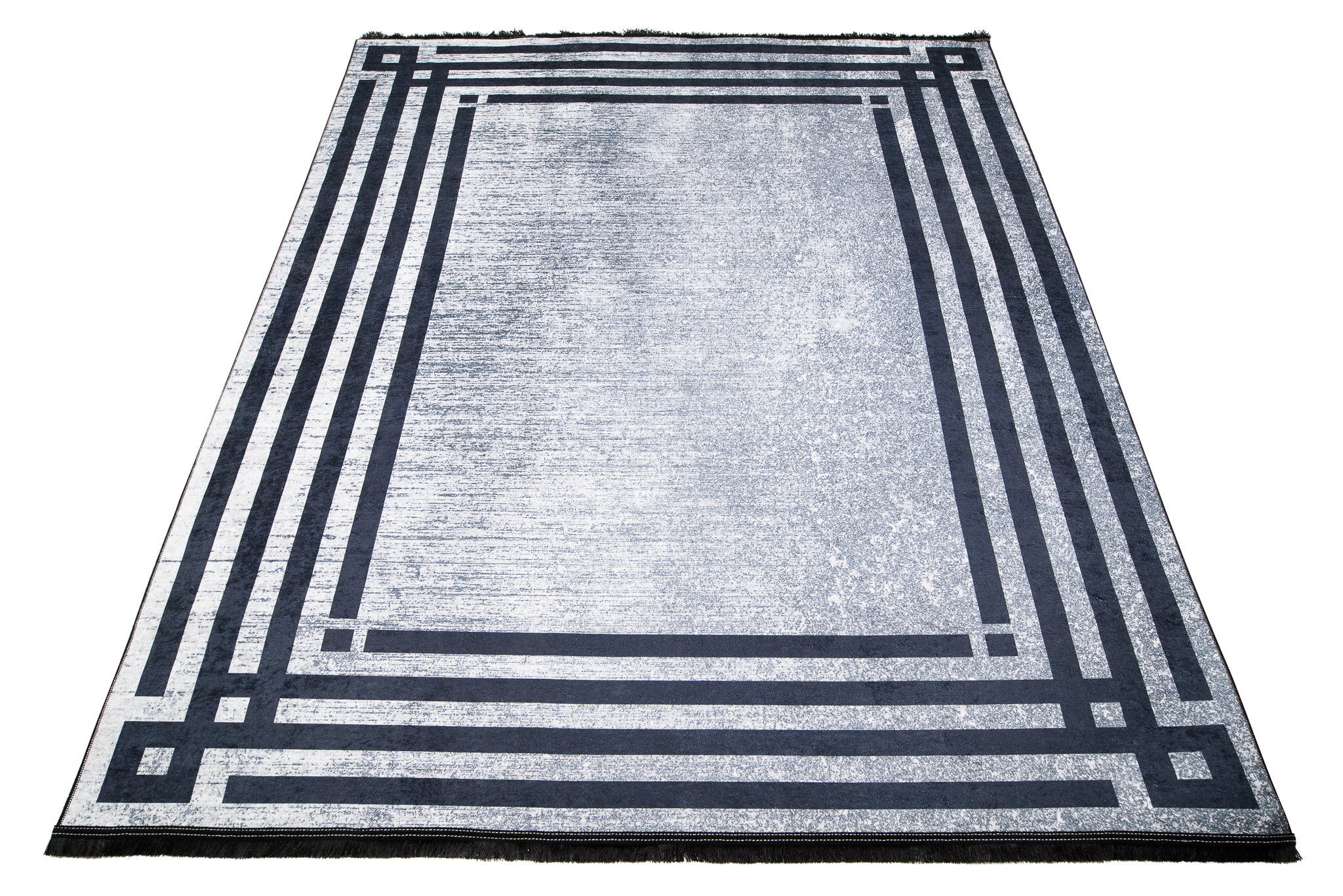 Alfombra Toscana con Flecos Gris Azul Marco