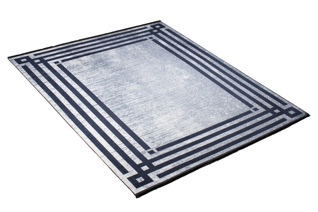Alfombra Toscana con Flecos Gris Azul Marco
