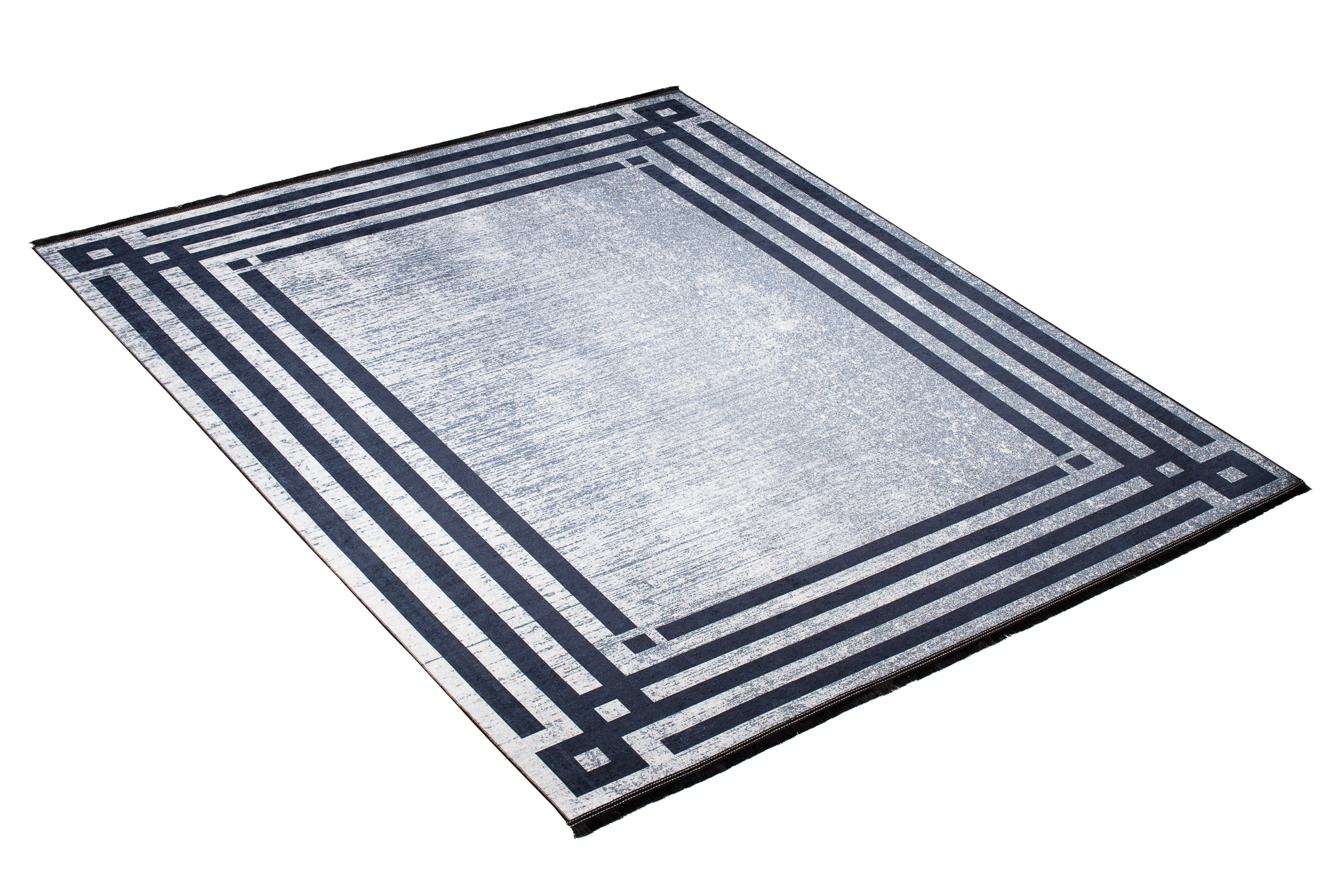 Alfombra Toscana con Flecos Gris Azul Marco