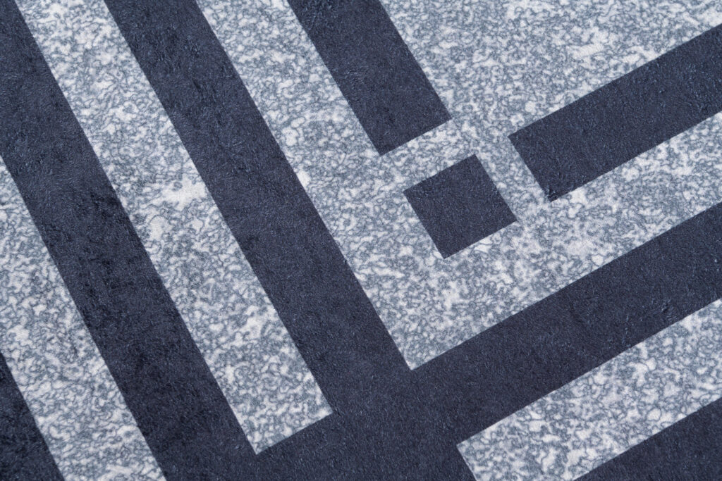 Alfombra Toscana con Flecos Gris Azul Marco