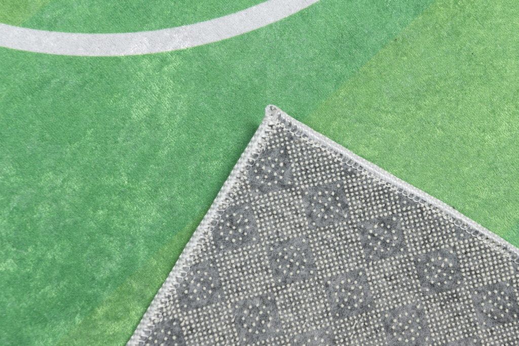 Alfombra Infantil Emma Lavable Antideslizante Verde Campo de Fútbol