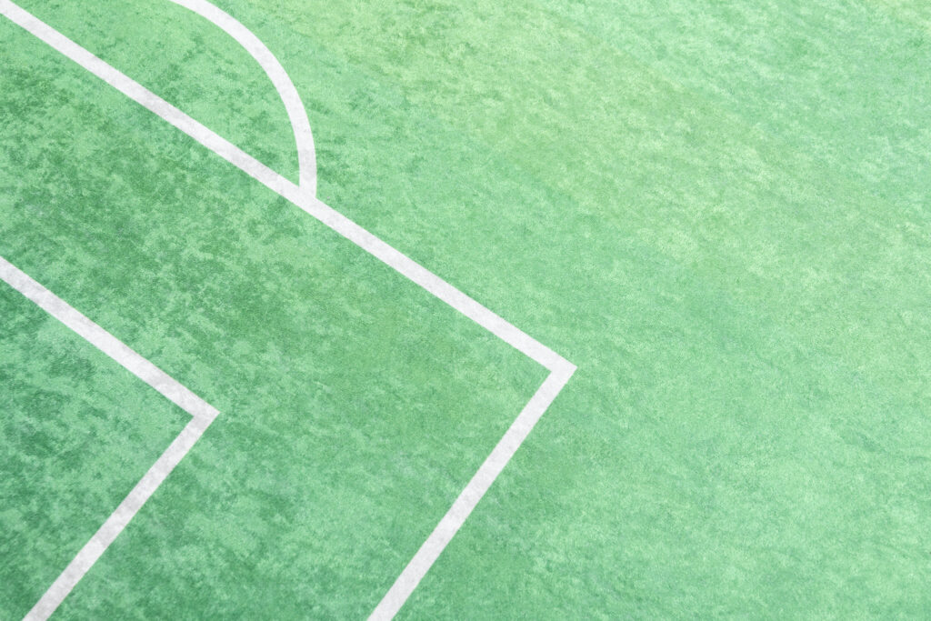 Alfombra Infantil Emma Lavable Antideslizante Verde Campo de Fútbol