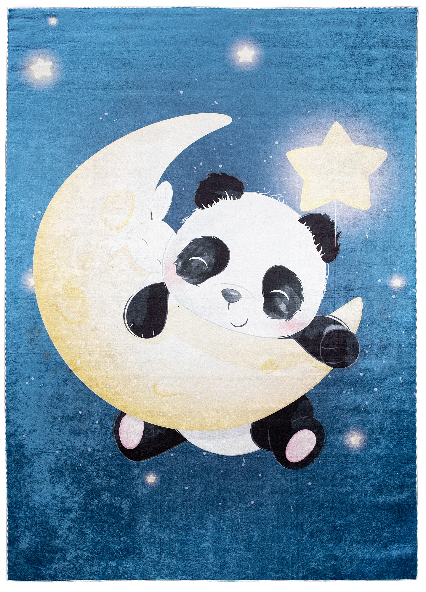 Alfombra Infantil Emma Azul Marino Panda Antideslizante