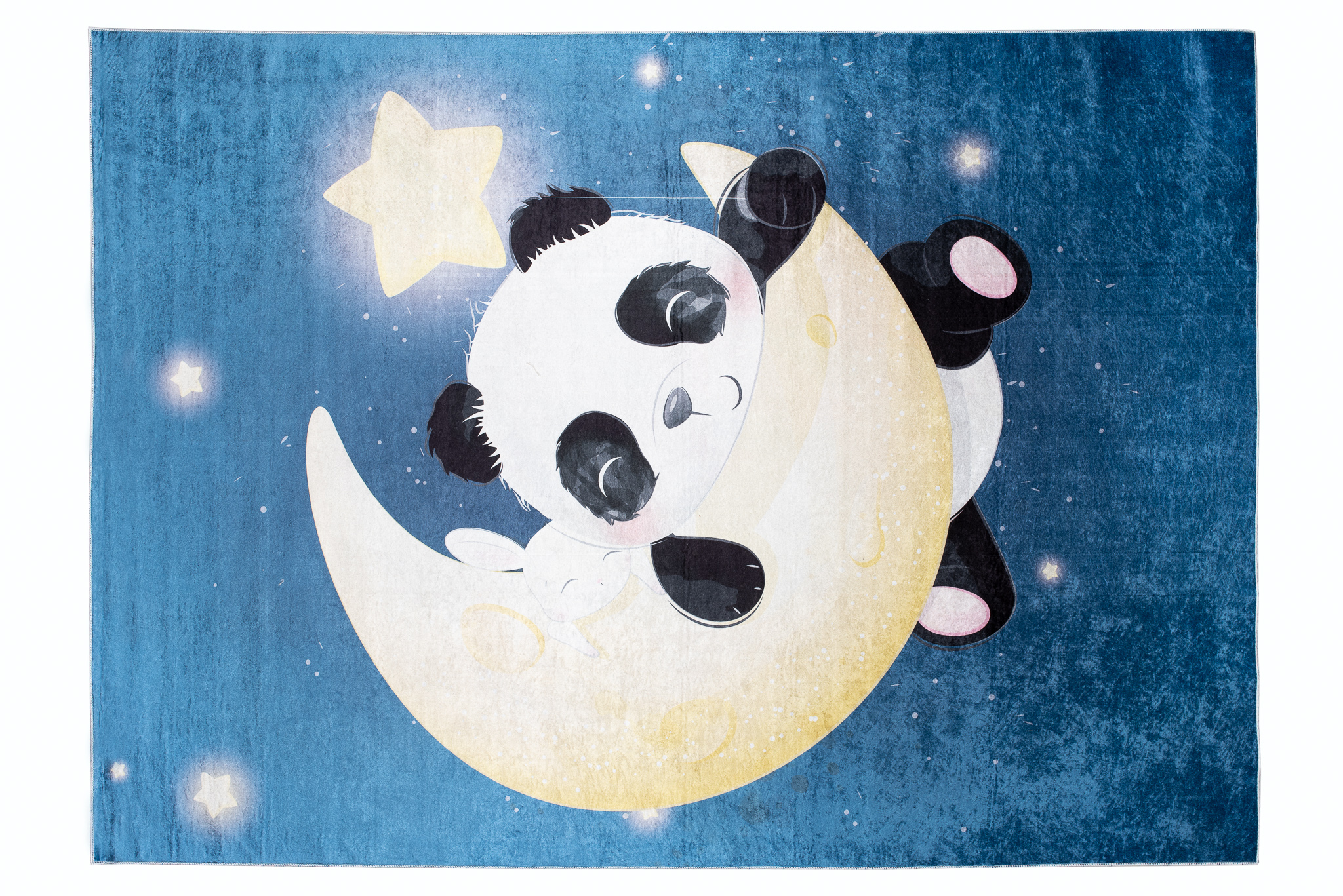 Alfombra Infantil Emma Azul Marino Panda Antideslizante