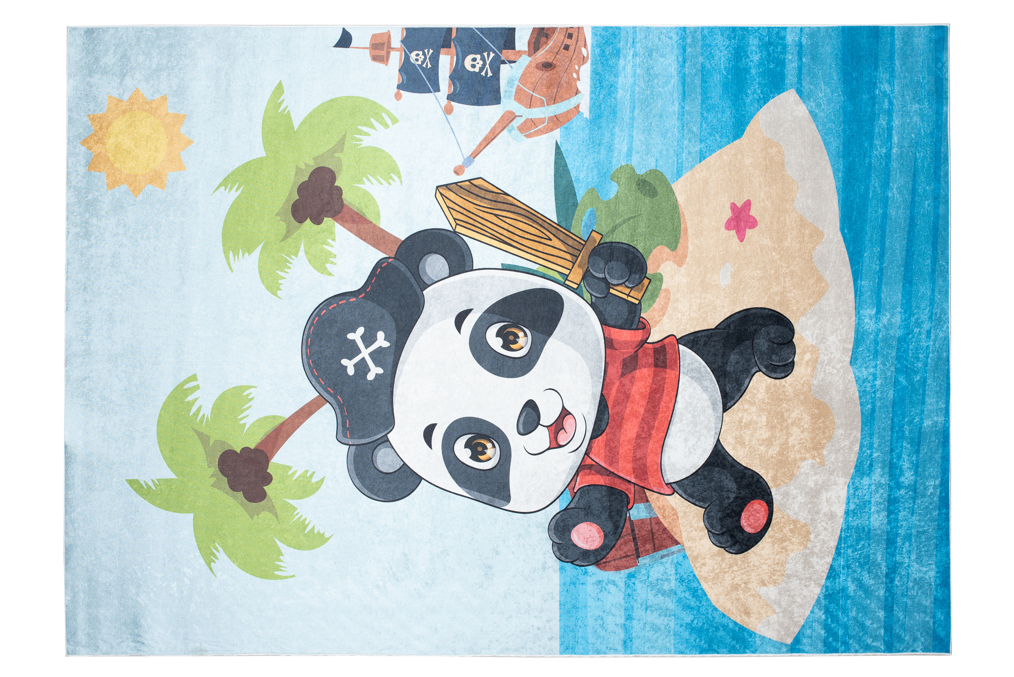 Alfombra Infantil Emma Lavable Antideslizante Panda Pirata