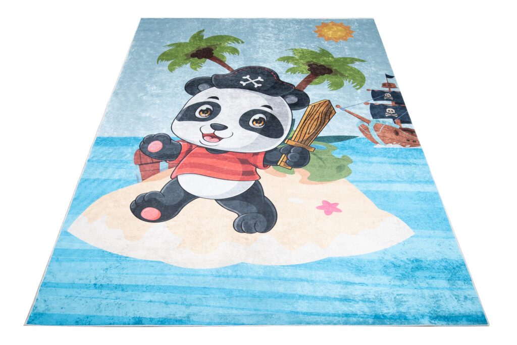 Alfombra Infantil Emma Lavable Antideslizante Panda Pirata