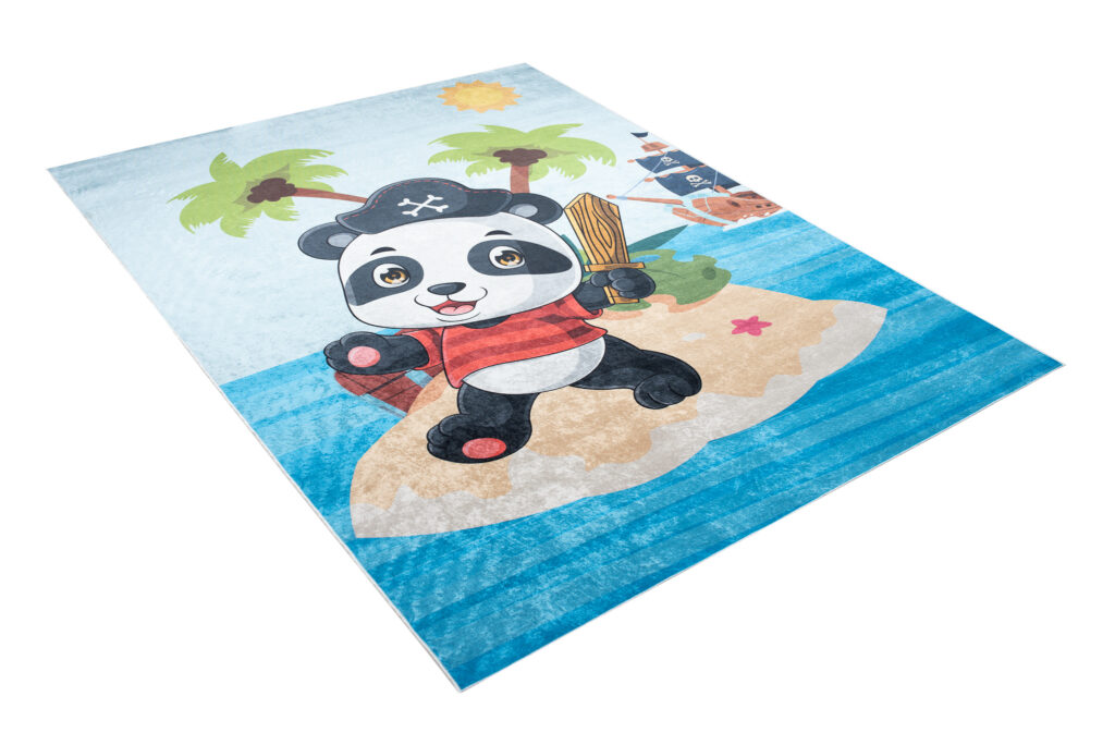 Alfombra Infantil Emma Lavable Antideslizante Panda Pirata