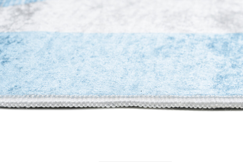 Alfombra Infantil Emma Lavable Antideslizante Azul Estrellas