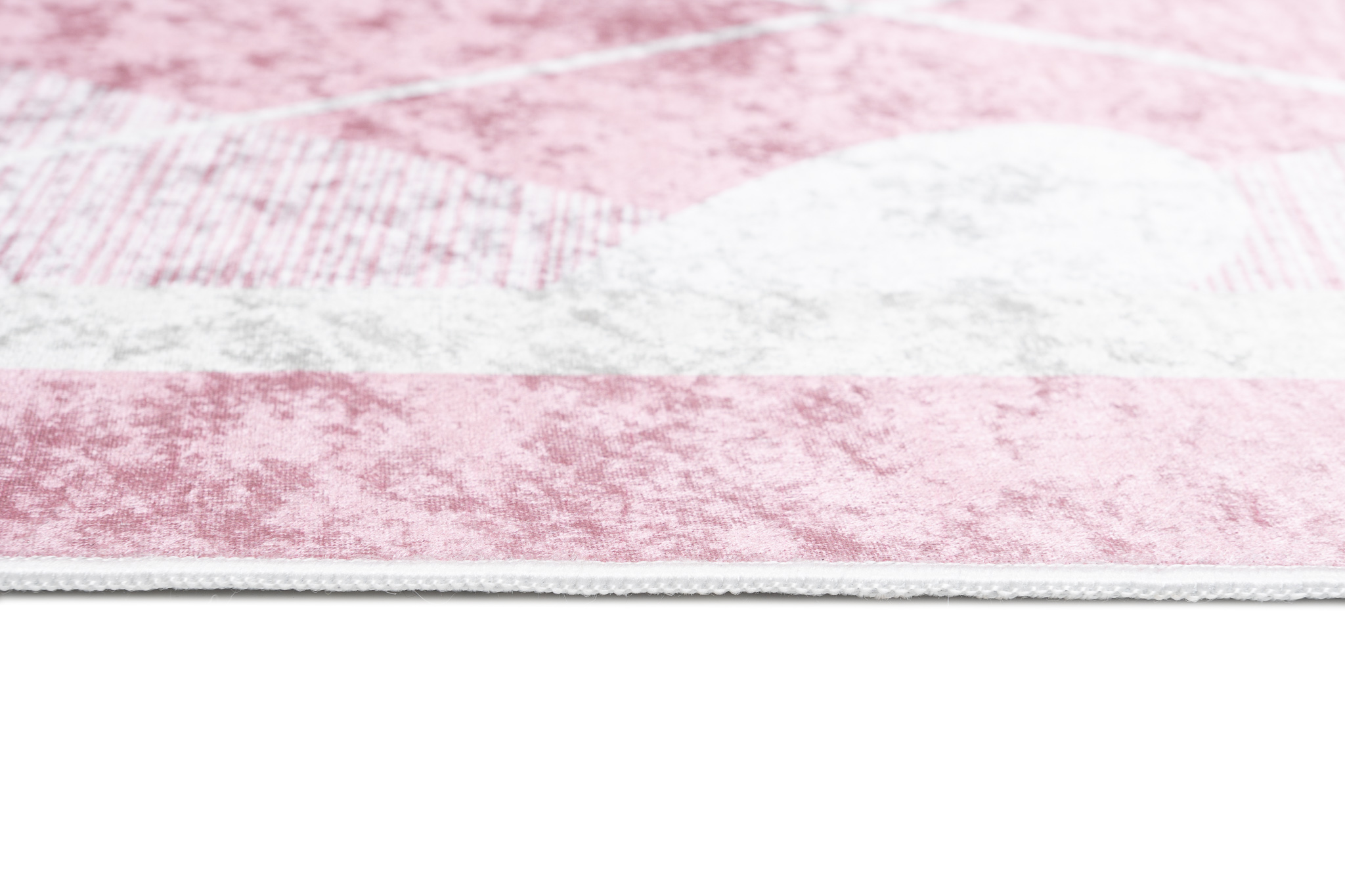 Alfombra Infantil Emma Lavable Antideslizante Rosa Corazones