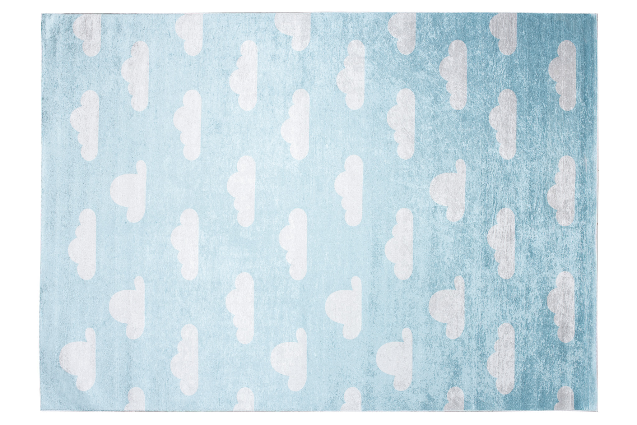 Alfombra Infantil Emma Azul Claro Nubes Antideslizante