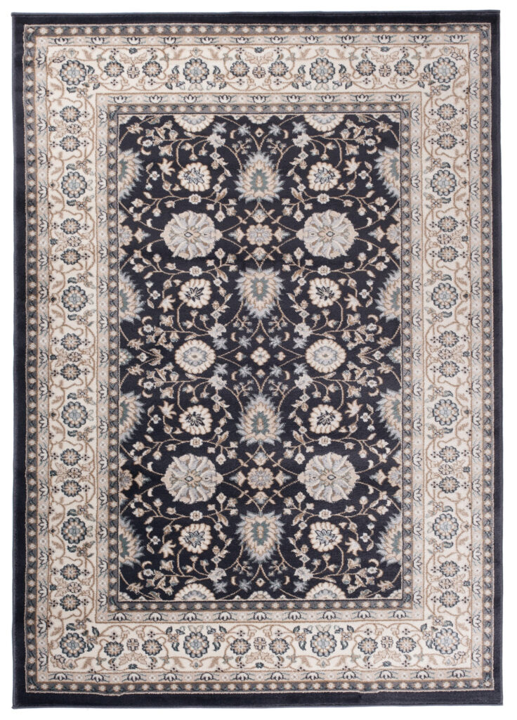 Alfombra Colorado Tradicional Negro Beige