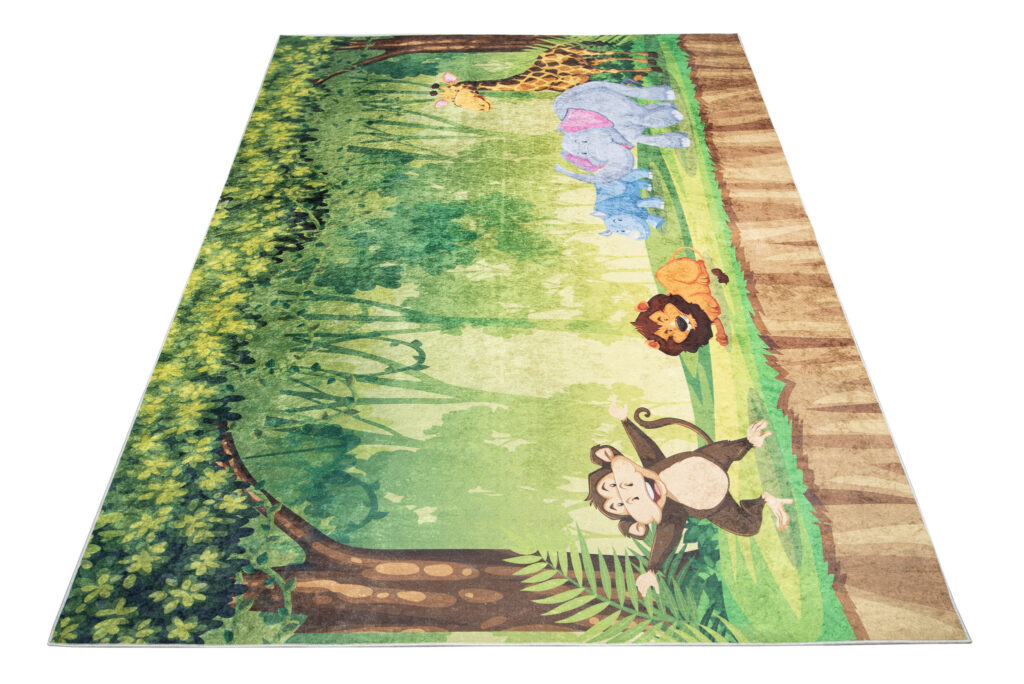 Alfombra Infantil Emma Lavable Antideslizante Safari Selva