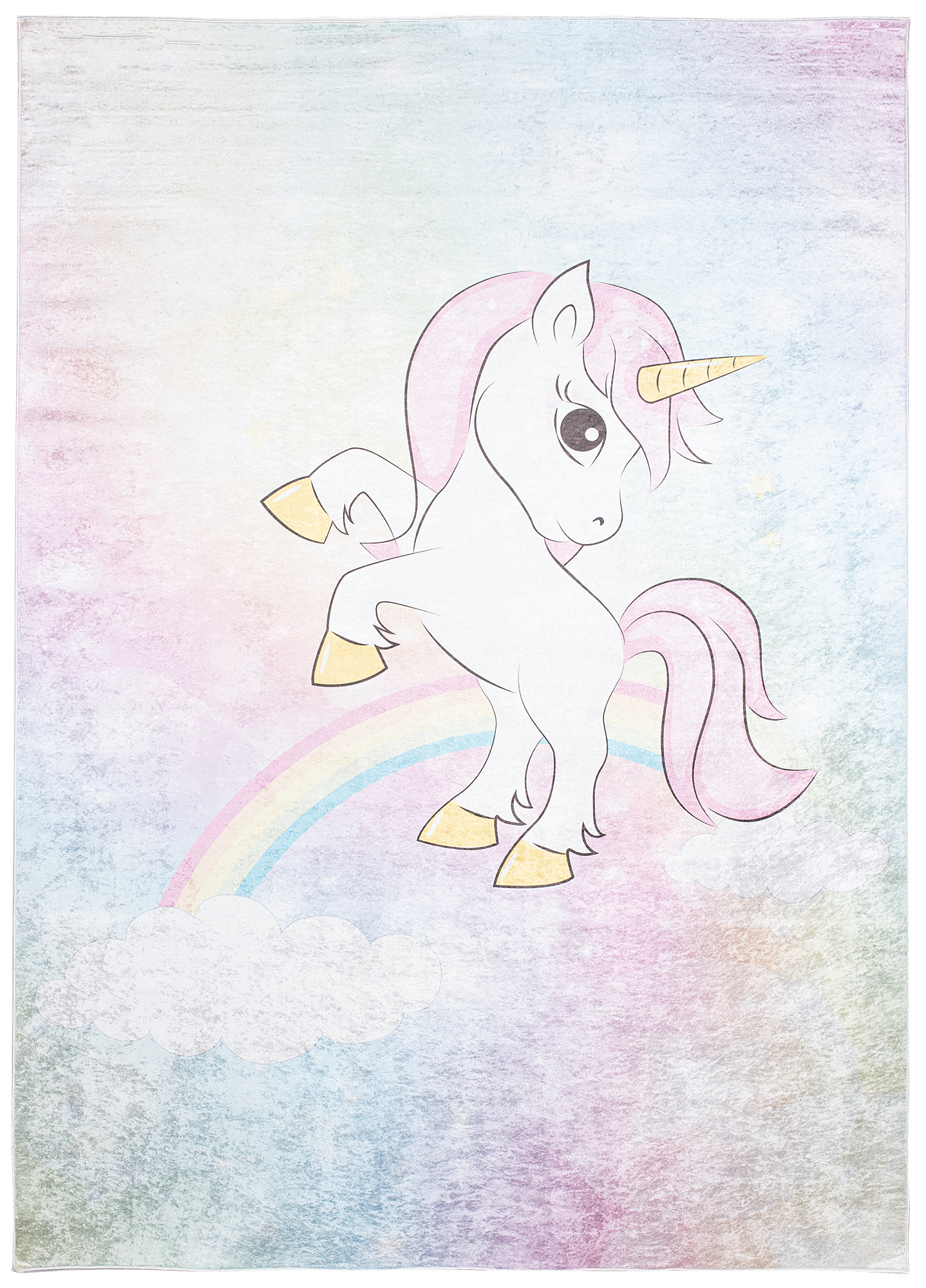 Alfombra Infantil Emma Lavable Antideslizante Rosa Unicornio