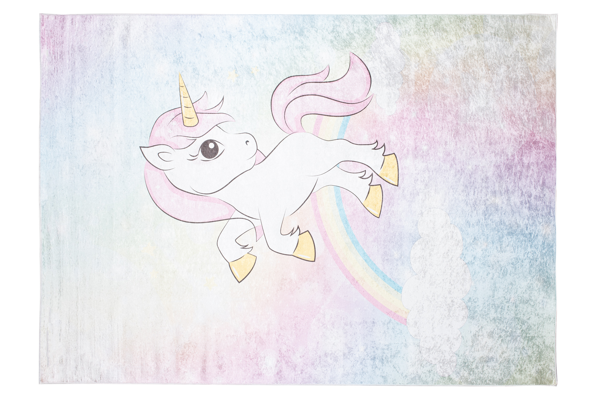 Alfombra Infantil Emma Lavable Antideslizante Rosa Unicornio