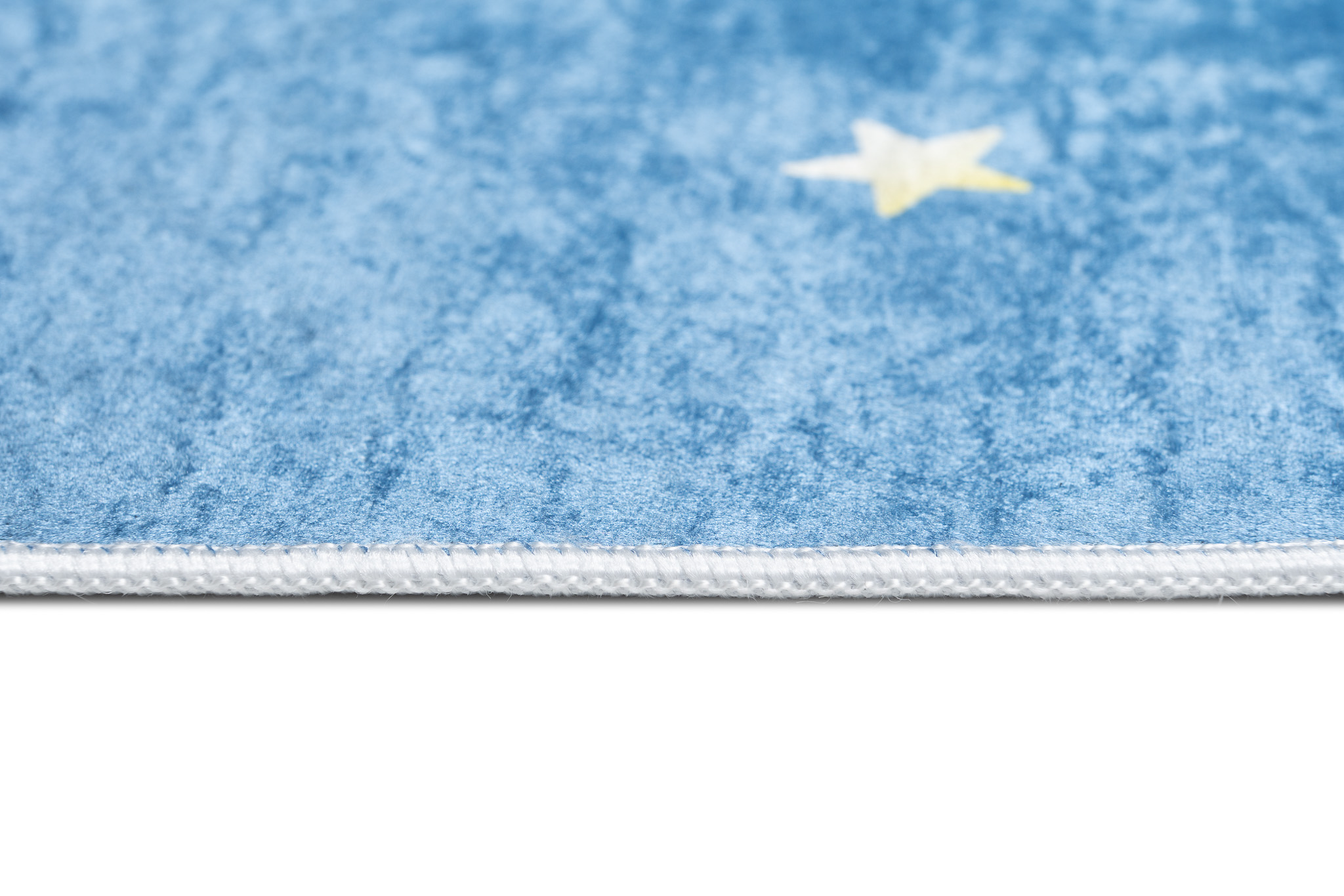 Alfombra Infantil Emma Azul Espacio Planetas Antideslizante