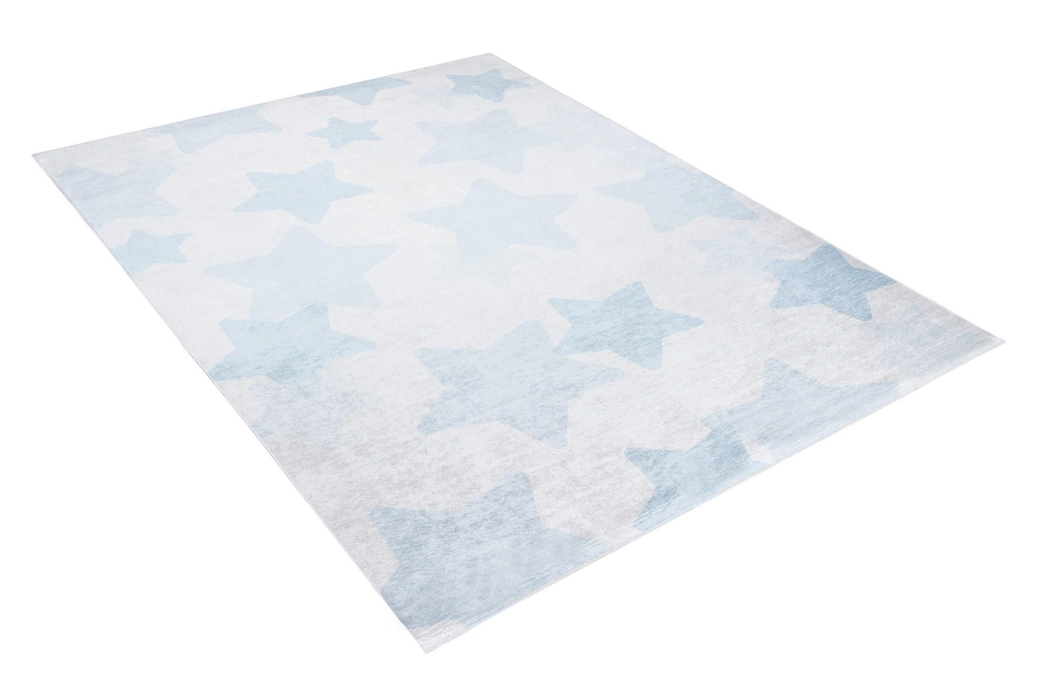 Alfombra Infantil Emma Azul Claro Estrellas Antideslizante